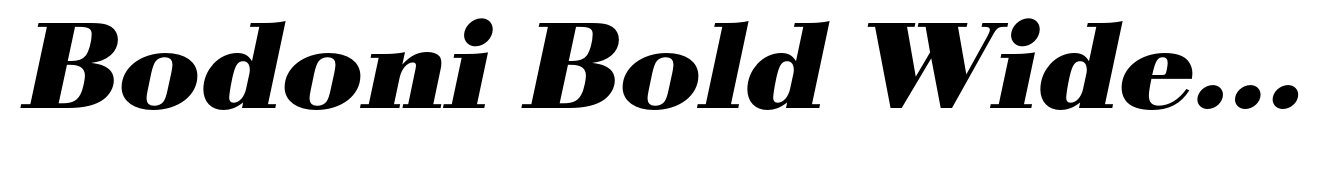 Bodoni Bold Wide Oblique